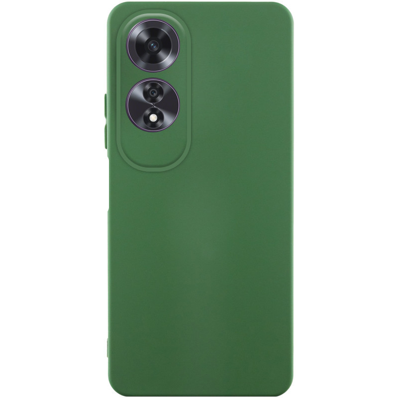Чехол TPU GETMAN Liquid Silk Full Camera для Oppo A60 4G (Зеленый / Dark green)