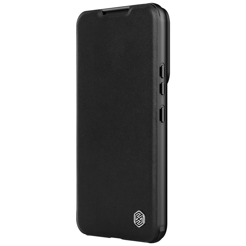 Фото Шкіряний чохол (книжка) Nillkin Qin Pro Plain Camshield на Samsung Galaxy S22+ (Чорний) в маназині vchehle.ua