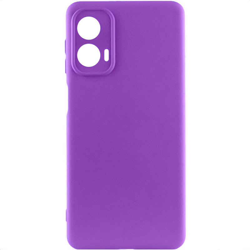 Чехол Silicone Cover Lakshmi Full Camera (AA) для Motorola Moto G85 (Фиолетовый / Purple)