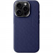 Шкіряний чохол Carved with Magnetic Safe на Apple iPhone 16 Pro (6.3") (Blue)