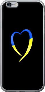 Чехол Жёлто-голубое сердце для iPhone 6s Plus