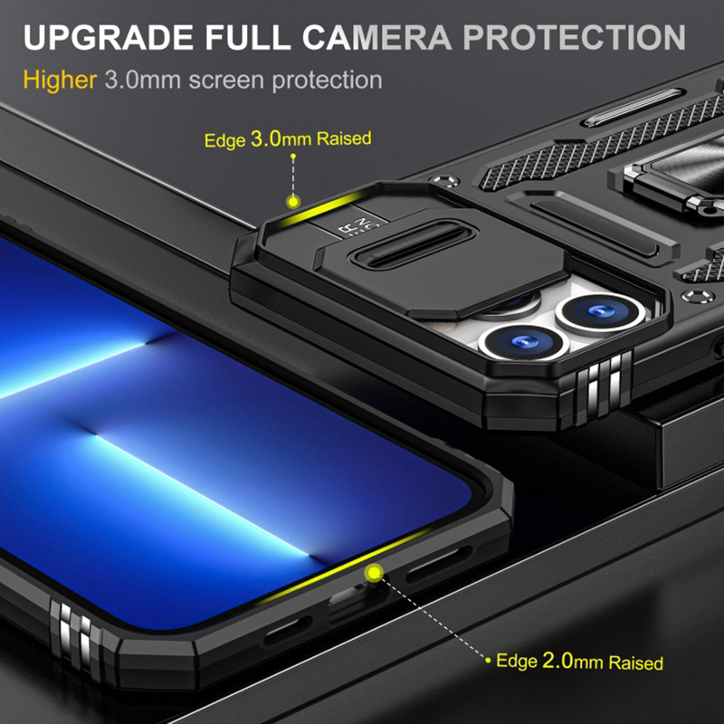 Фото Ударопрочный чехол Camshield Army Ring для Apple iPhone 13 Pro Max (6.7") (Черный / Black) в магазине vchehle.ua