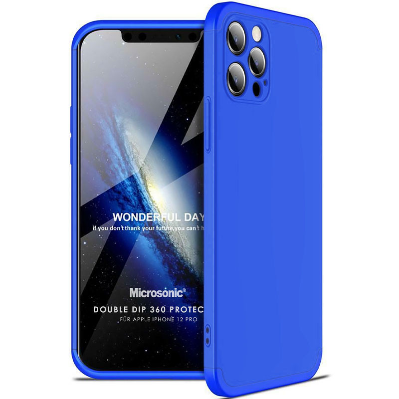 Пластикова накладка GKK LikGus 360 градусів (орр) на Apple iPhone 12 Pro (6.1") (Синій)