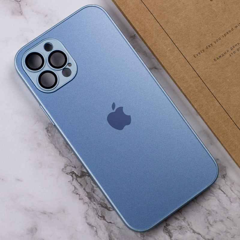 Чохол TPU+Glass Sapphire matte case на Apple iPhone 12 Pro (6.1") (Sierra Blue) в магазині vchehle.ua