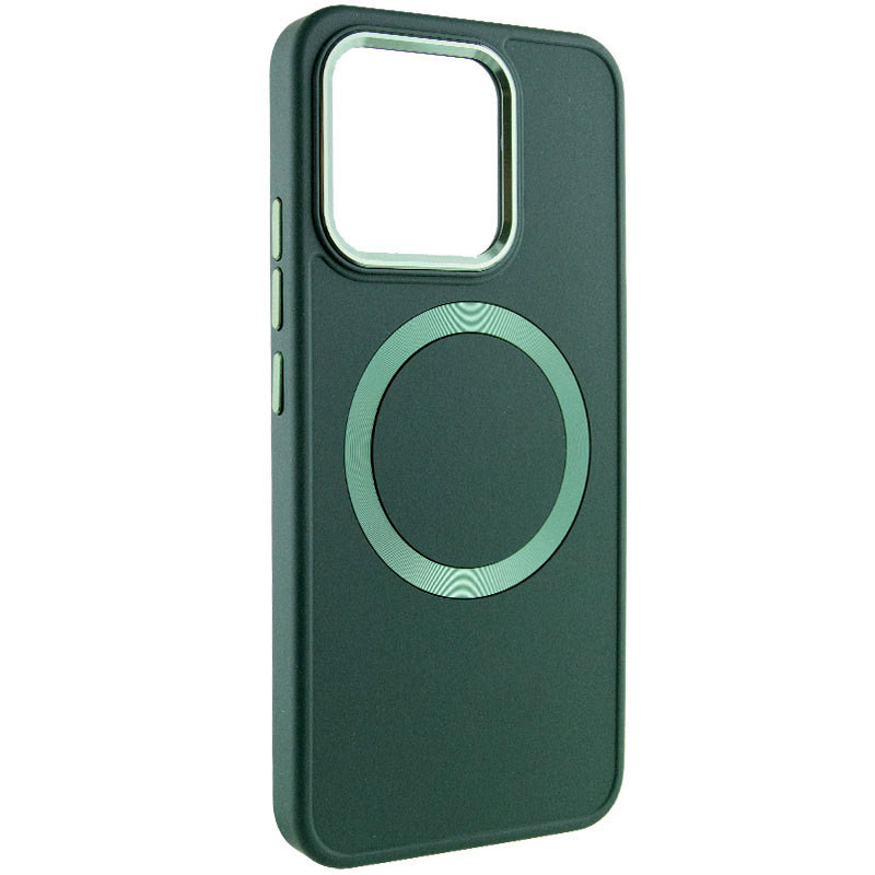 TPU чехол Bonbon Metal Style with Magnetic safe для Xiaomi Redmi Note 13 Pro+ (Зеленый / Pine green)