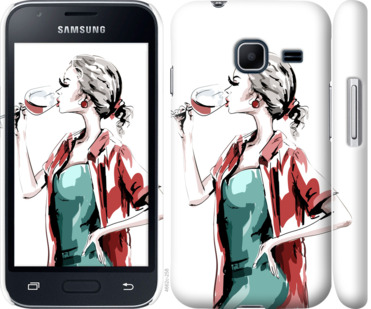 

Чехол Девушка с бокалом для Samsung Galaxy J1 Mini J105H 841406