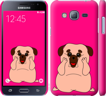 

Чехол Весёлый мопс для Samsung Galaxy J3 Duos (2016) J320H 928338