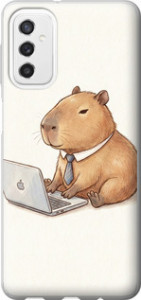 Чехол Funny Capybara CEO Working для Samsung Galaxy M52 M526B