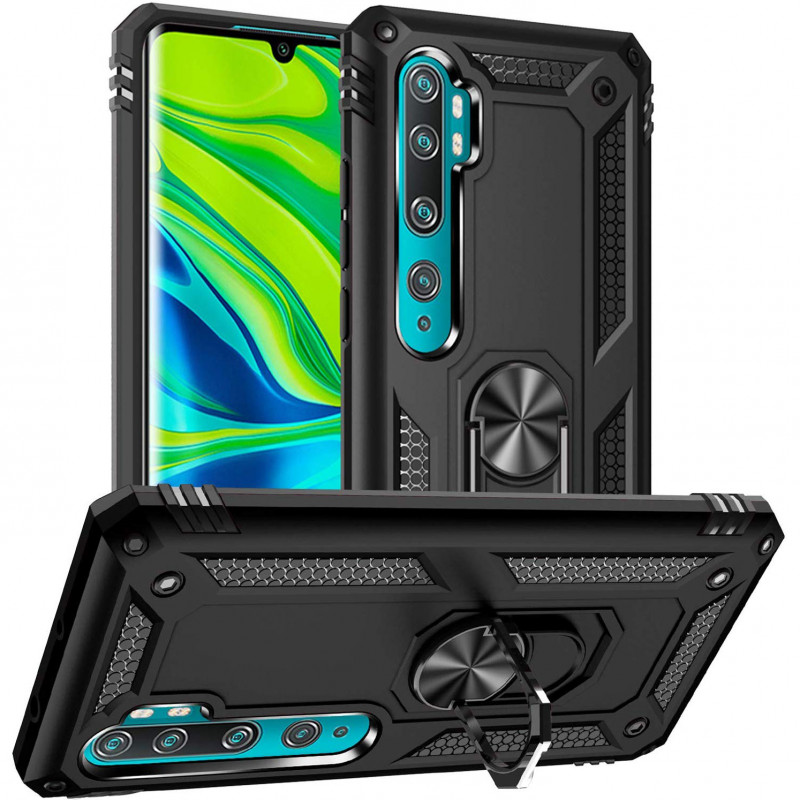 Ударостійкий чохол Serge Ring for Magnet на Xiaomi Mi Note 10 / Note 10 Pro / Note 10 Lite (Чорний)