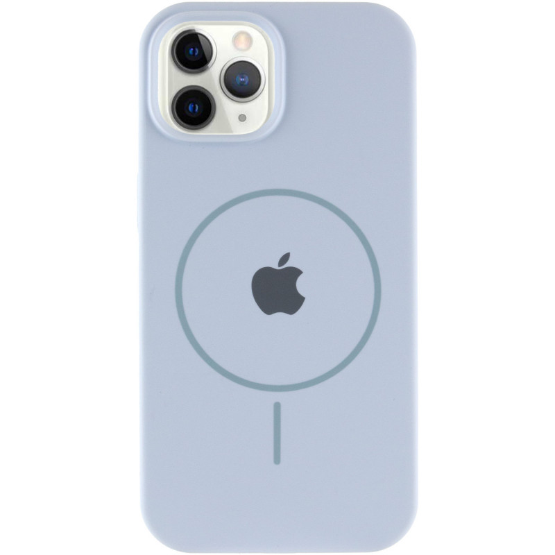 Фото Чохол Silicone Case Full Protective (AA) with Magnetic Safe на Apple iPhone 12 Pro Max (6.7") (Блакитний / Lilac Blue) на vchehle.ua