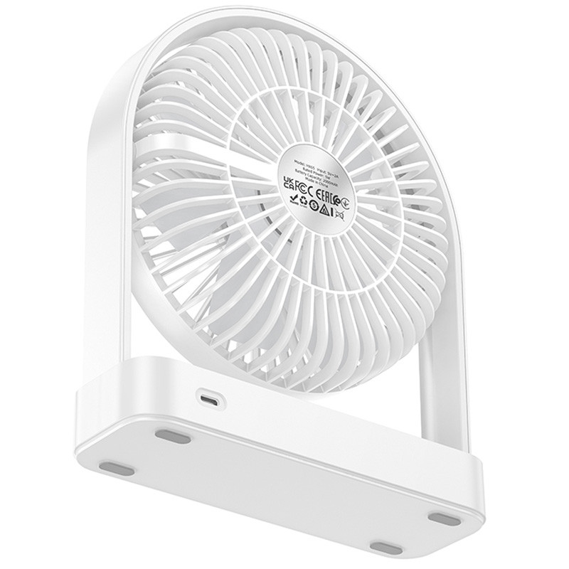 Заказать Настольный вентилятор Hoco HX65 ultra-thin desktop fan 2000 mAh (White) на vchehle.ua
