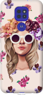 

Чехол Девушка с цветами v2 для Motorola G9 Play 1146280