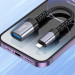 Купить Переходник Hoco UA24 Lightning male to USB female 2.0 (Metal gray) на vchehle.ua