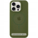 Чехол Silicone Case Full Protective (AA) with Magnetic Safe для Apple iPhone 16 Plus (6.7") (Зеленый / Cyprus Green)