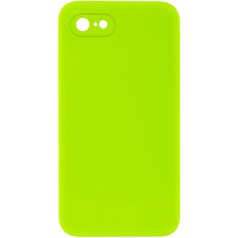 Silicone Case Square Full Camera Protective (AA) NOLOGO для Apple iPhone 6/6s (4.7") (Салатовый / Neon green)