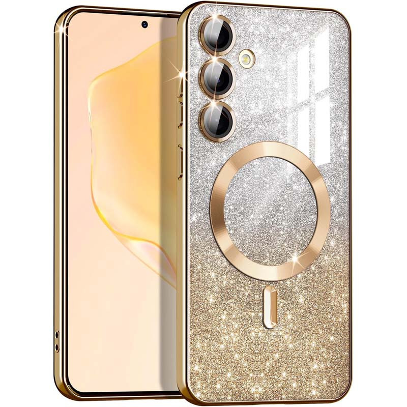 TPU чохол Delight case with Magnetic Safe з захисними лінзами на камеру на Samsung Galaxy S24 (Золотий / Gold)