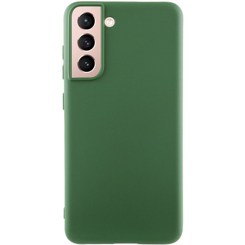 Чехол Silicone Cover Lakshmi (AA) для Samsung Galaxy S21 (Зеленый / Dark green)