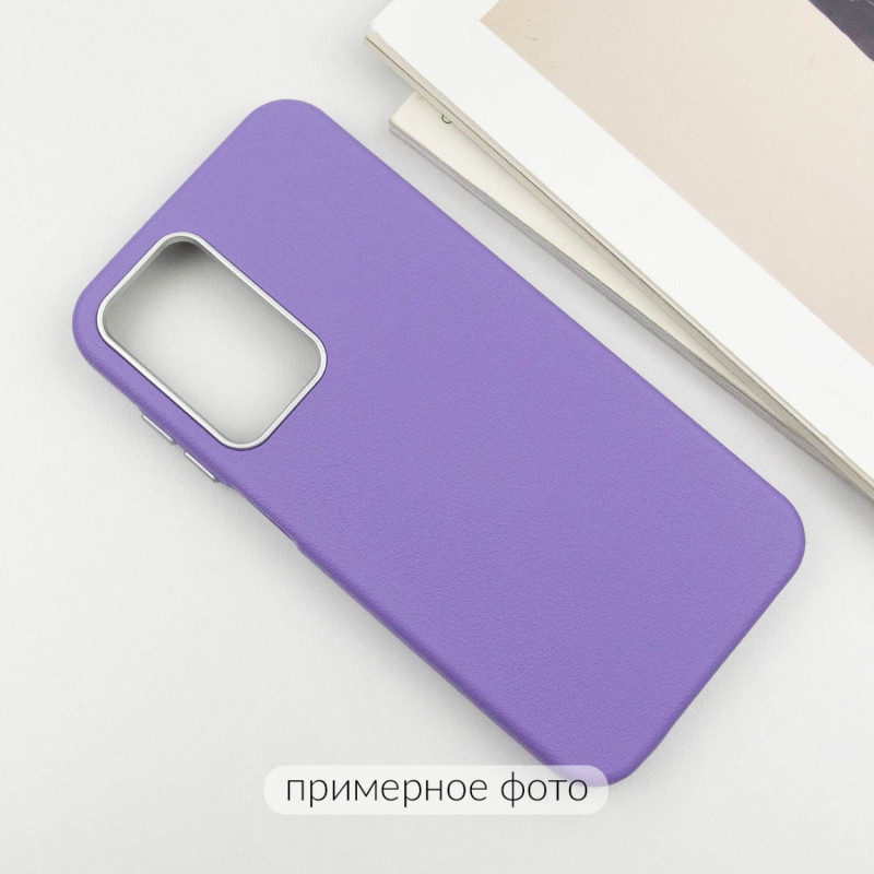 Фото Кожаный чехол Leather Case Metal Buttons для Xiaomi Redmi 13C / Poco C65 (Light Purple) в магазине vchehle.ua