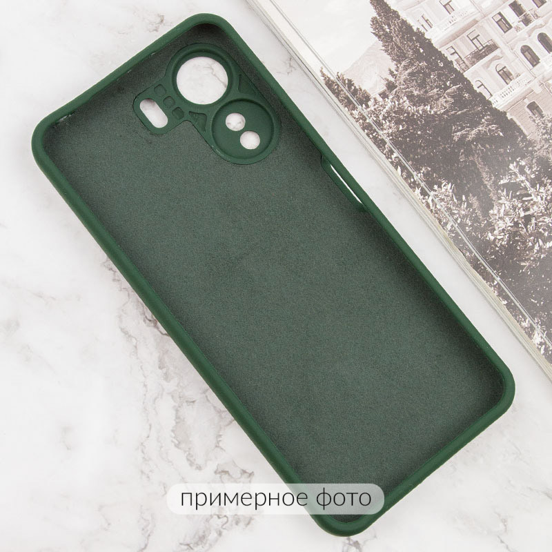 Фото Чохол TPU GETMAN Liquid Silk Full Camera на Xiaomi Redmi 13C / Poco C65 (Зелений / Dark green) на vchehle.ua