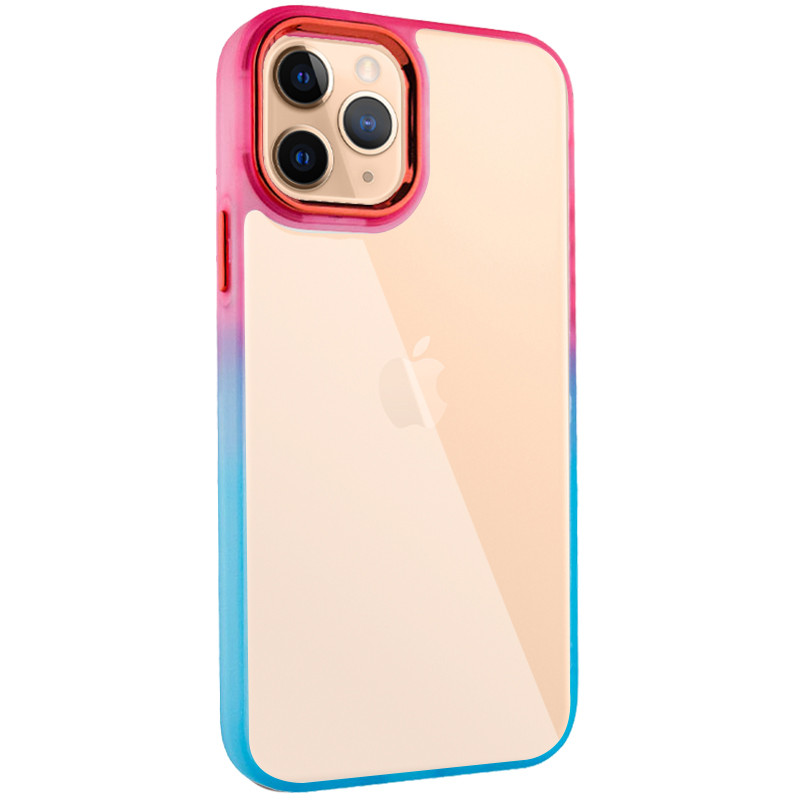 Чохол TPU+PC Fresh sip series на Apple iPhone 11 Pro Max (6.5") (Бірюзовий / Рожевий)