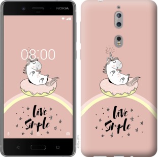 

Чохол Єдинорожки в пончике на Nokia 8 719640