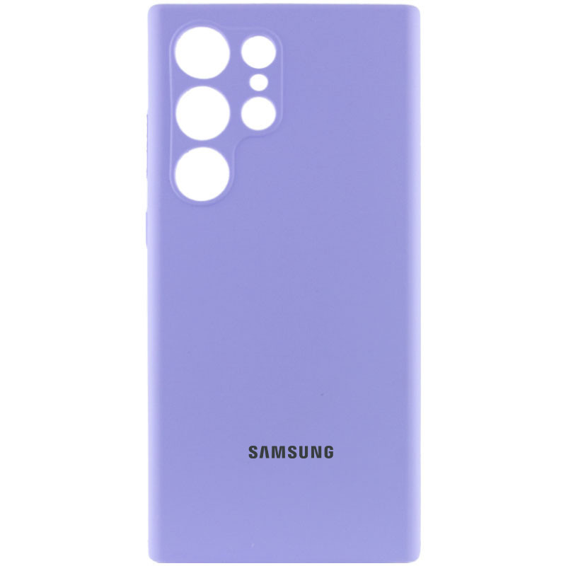 Чехол Silicone Cover Lakshmi Full Camera (AAA) with Logo для Samsung Galaxy S25 Ultra (Сиреневый / Dasheen)