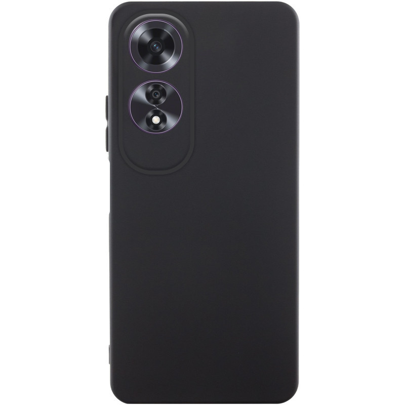 Чехол TPU GETMAN Liquid Silk Full Camera для Oppo A60 4G (Черный / Black)