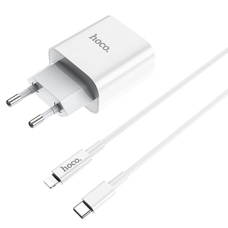 Уценка СЗУ Hoco C76A Plus Speed source PD20W (1USB-C) + кабель Type-C to Lightning