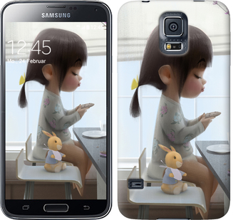 

Чехол Милая девочка с зайчиком для Samsung Galaxy S5 g900h 636392