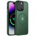 TPU+PC чехол Metal Buttons with  Magnetic Safe Colorful для Apple iPhone 15 Pro (6.1") (Зеленый / Dark Green)