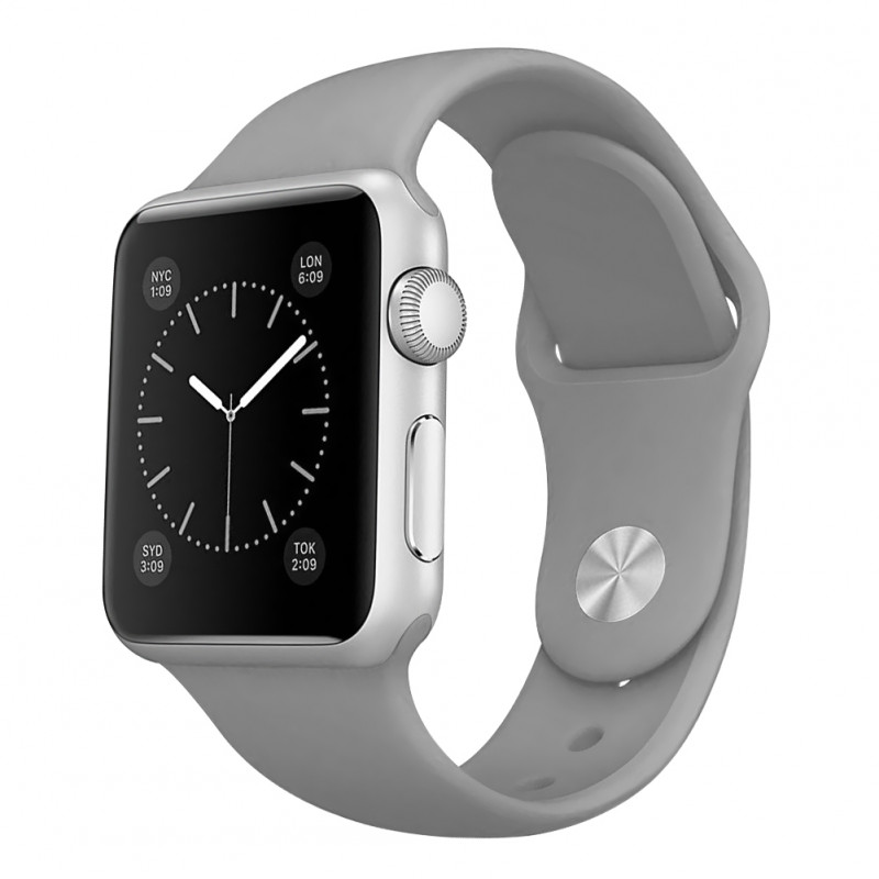 

Силиконовый ремешок для Apple watch 42mm / 44mm (Сірий / Mist Blue) 1081014