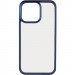 TPU+PC чехол Chrome Buttons для Apple iPhone 13 (6.1") (Синий)