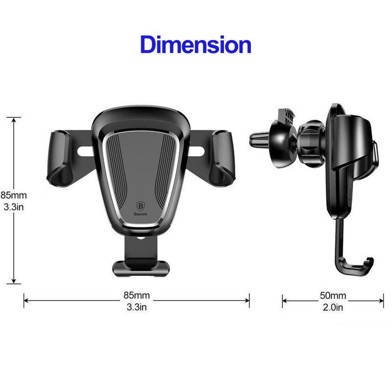 Фото Автотримач Baseus Gravity Car Mount (SUYL) (Чорний) на vchehle.ua