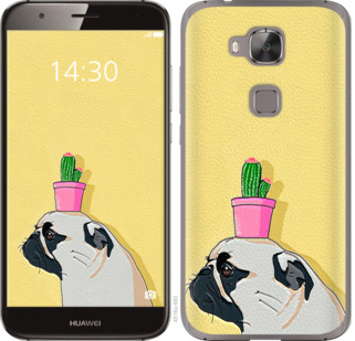 

Чехол Мопс с кактусом для Huawei G7 Plus 795804