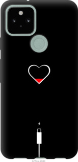 Чехол Подзарядка сердца для Google Pixel 5