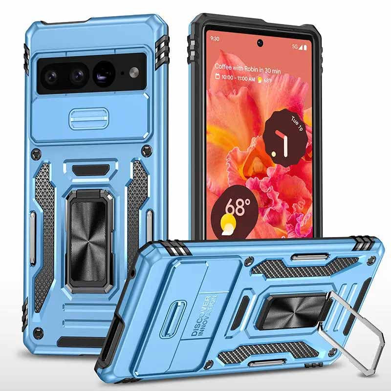 Удароміцний чохол Camshield Army Ring на Google Pixel 7 Pro (Блакитний / Light Blue)