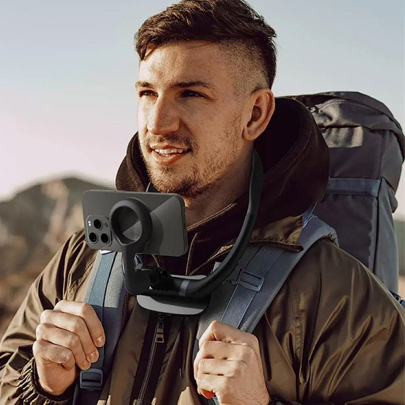 Купить Держатель для телефона WIWU Wi-CH320 на шею магнитный (Black) на vchehle.ua
