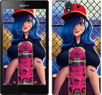 

Чохол Прикольна дівчинка зі скейтбордом на Sony Xperia Z C6602 618276