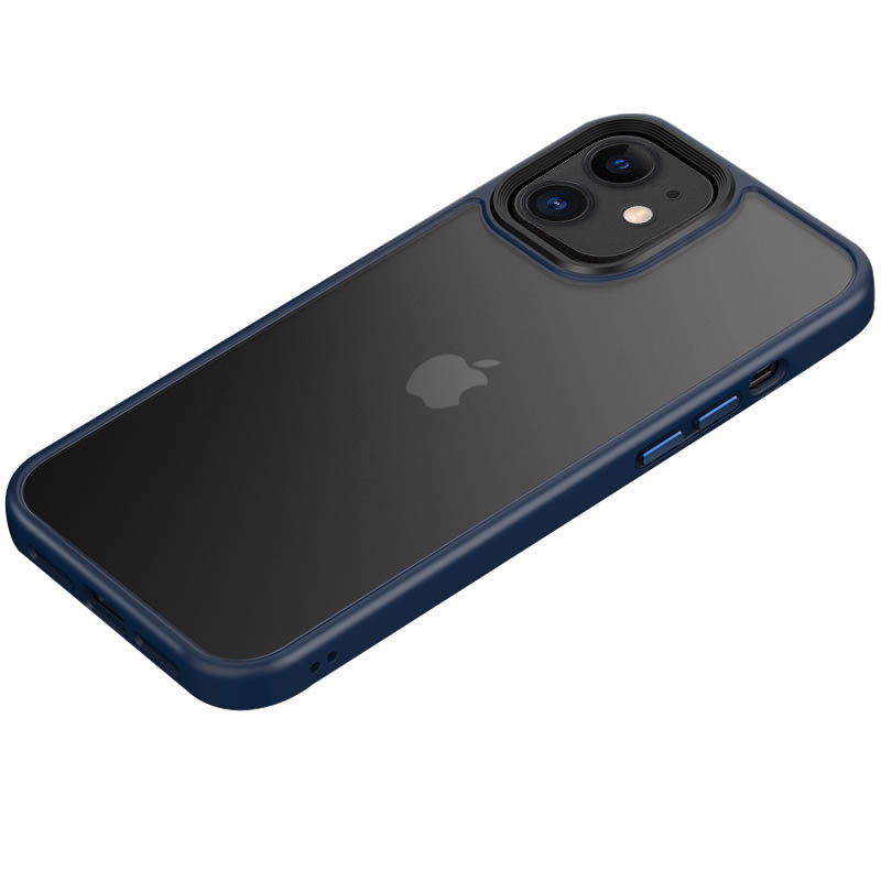 

TPU+PC чехол Metal Buttons для Apple iPhone 11 (6.1") (Синий) 1109353