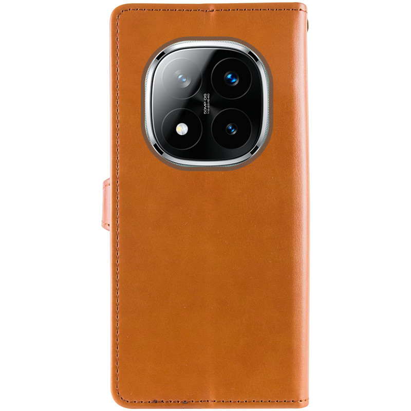 Фото Шкіряний чохол-книжка GETMAN Gallant (PU) для Xiaomi Redmi Note 14 Pro 4G (Коричневий) в маназині vchehle.ua