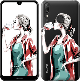 

Чехол Девушка с бокалом для Huawei Y7 (2019) 841787