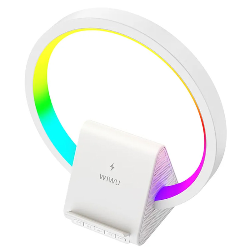 БЗП WIWU Wi-W021 2 in 1 Wireless Charger+Bluetooth Speaker (White) в магазині vchehle.ua