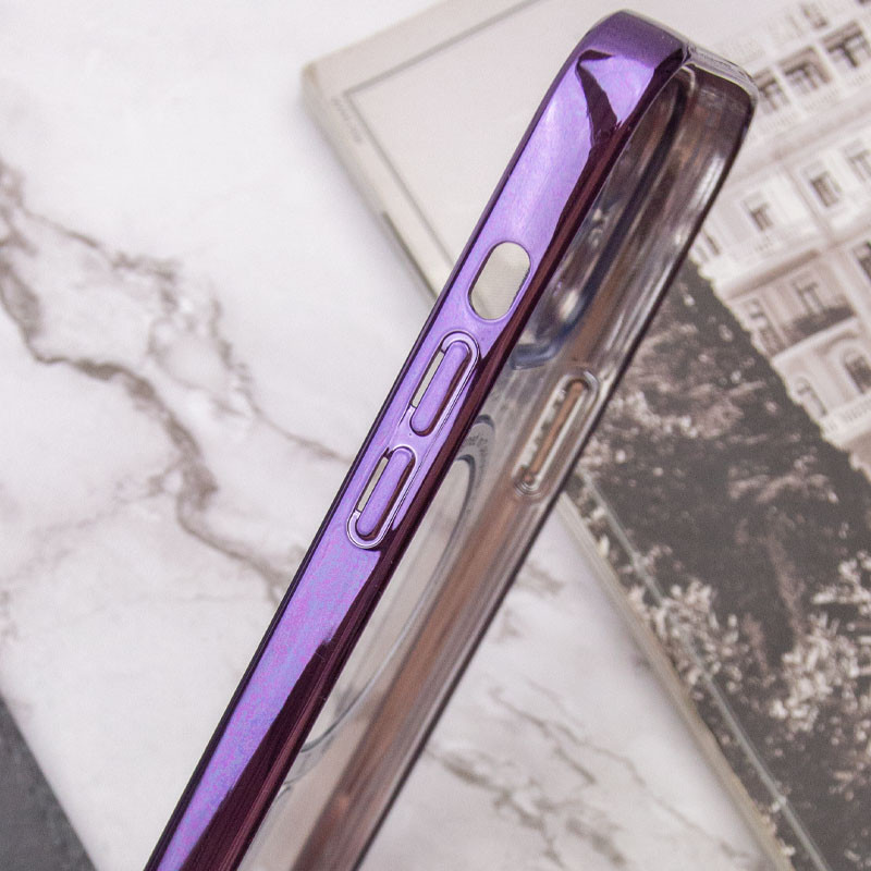 Замовити TPU чохол Fibra Chrome with Magnetic safe на Apple iPhone 14 Pro Max (6.7") (Purple) на vchehle.ua