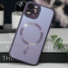 Фото Чехол TPU+Glass Sapphire Midnight with Magnetic Safe для Apple iPhone 14 Pro (6.1") (Фиолетовый / Deep Purple) в магазине vchehle.ua