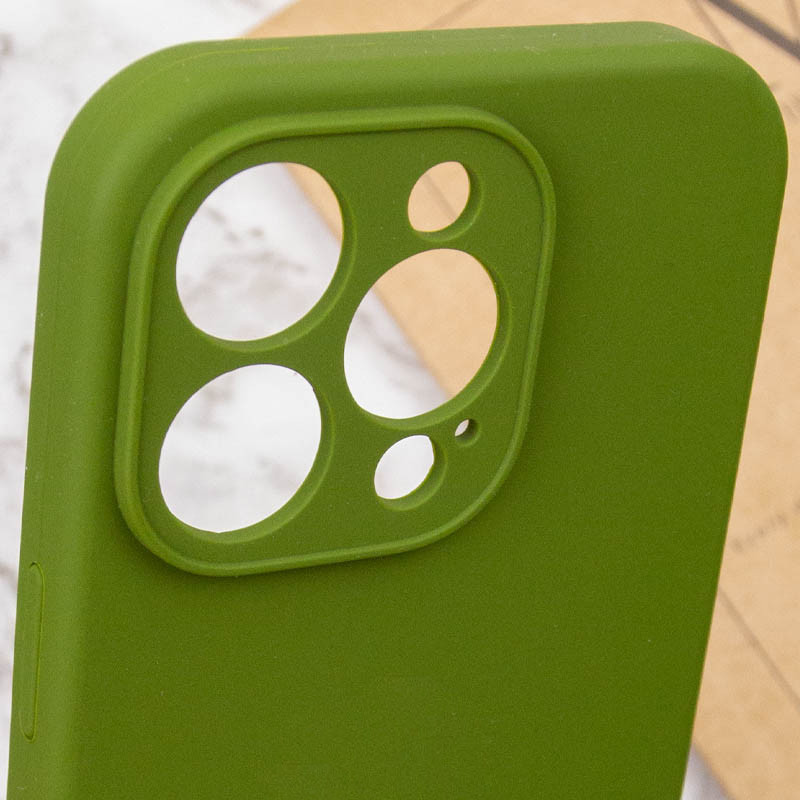 Замовити Чохол Silicone Case Full Camera Protective (AA) NO LOGO на Apple iPhone 14 Pro Max (6.7") (Зелений / Dark Olive) на vchehle.ua