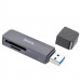 Фото Уценка Картридер Hoco HB45 Spirit 2in1 USB 3.0 (Вскрытая упаковка / Metal gray) в магазине vchehle.ua