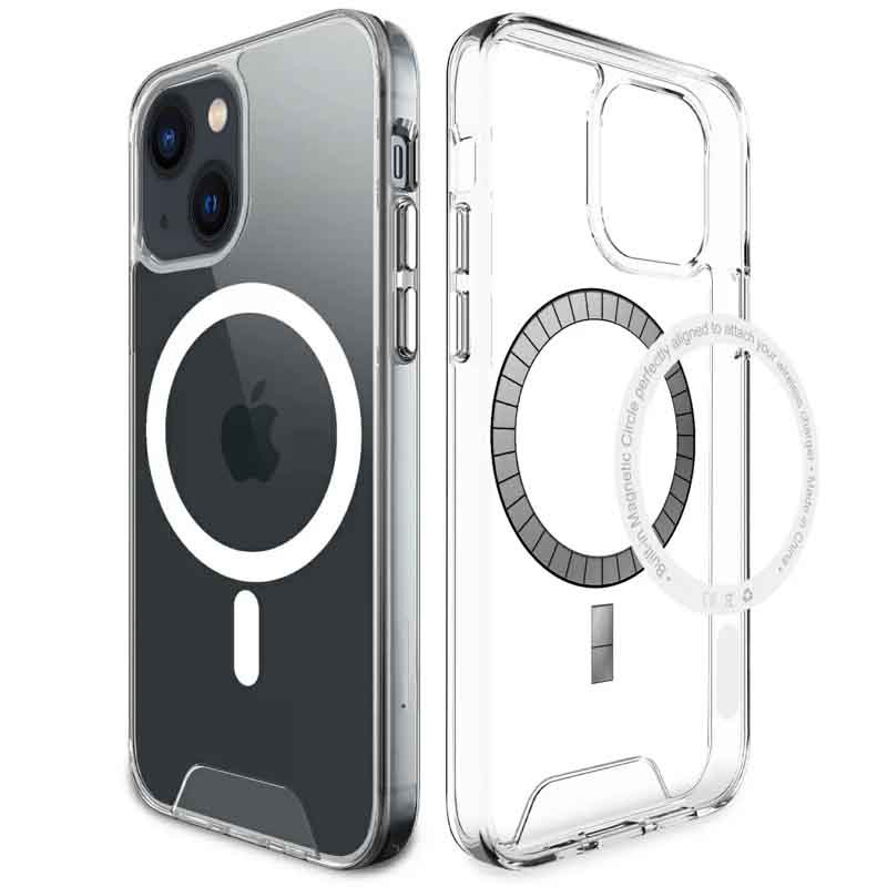 Чохол TPU Space Case with Magnetic Safe на Apple iPhone 13 (6.1") (Прозорий)