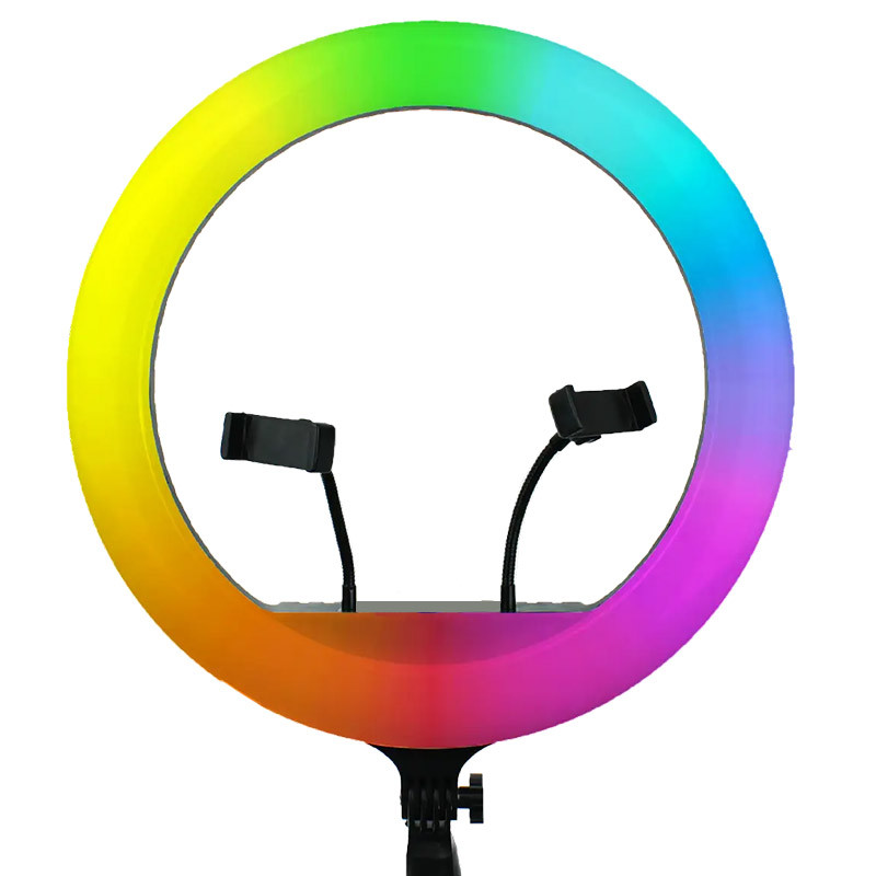 Кольцевая светодиодная LED лампа RGB Arc Ring 10" + tripod 2.1m