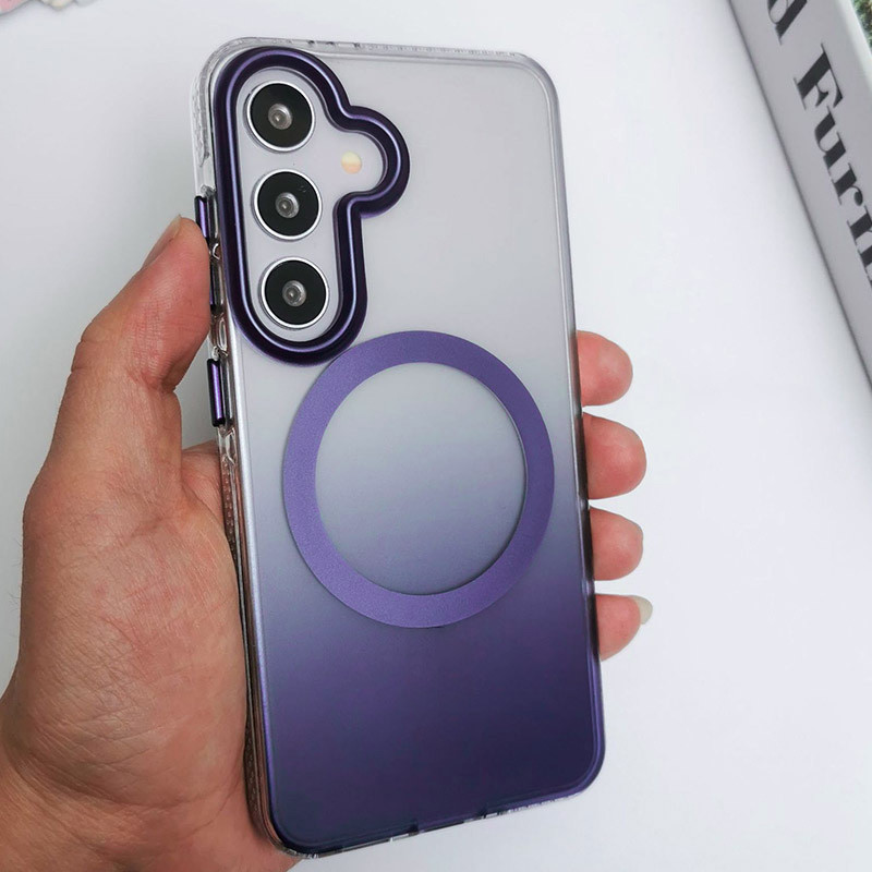 Фото Чехол TPU+PC Phantom with Magnetic Safe для Samsung Galaxy S25 (Purple) в магазине vchehle.ua