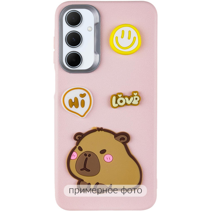 Фото Чохол TPU Leather Toys на Xiaomi Redmi Note 13 Pro 4G / Poco M6 Pro 4G (Capybara / Pink) на vchehle.ua